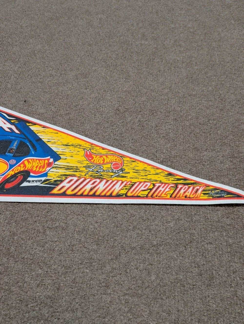 Vintage Kyle Petty Hot Wheels NASCAR Pennant